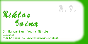 miklos voina business card